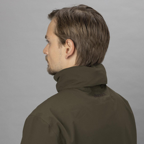 Willow Green Harkila Mens Orton Tech HWS Packable Smock Neck Detail