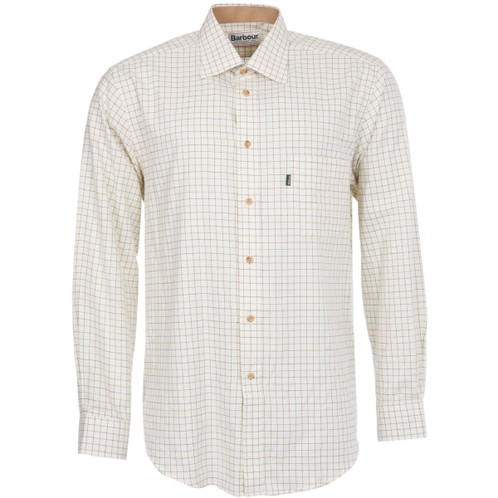 Green/Brown Barbour Mens Field Tattersall Regular Shirt