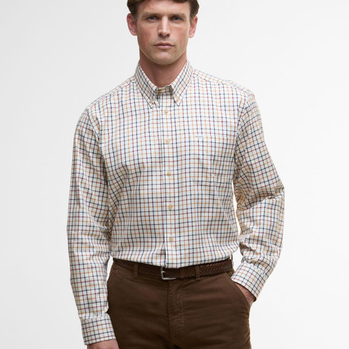 Copper Barbour Mens Sporting Tattersall Regular Shirt