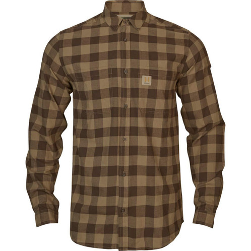 Antique Bronze Check Harkila Mens Scandinavian Shirt
