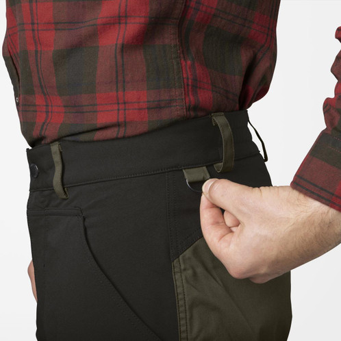 Grizzly brown/Meteorite Seeland Mens Elm Trousers Waist Detail