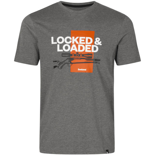 Grey Melange Seeland Mens Loaded T-Shirt