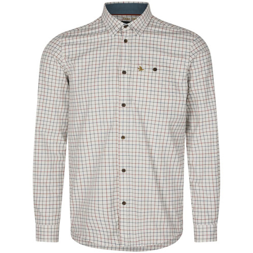 Grape Leaf/Terracotta Check Seeland Mens Oxford Shooting Shirt