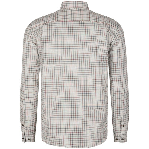 Grape Leaf/Terracotta Check Seeland Mens Oxford Shooting Shirt Back