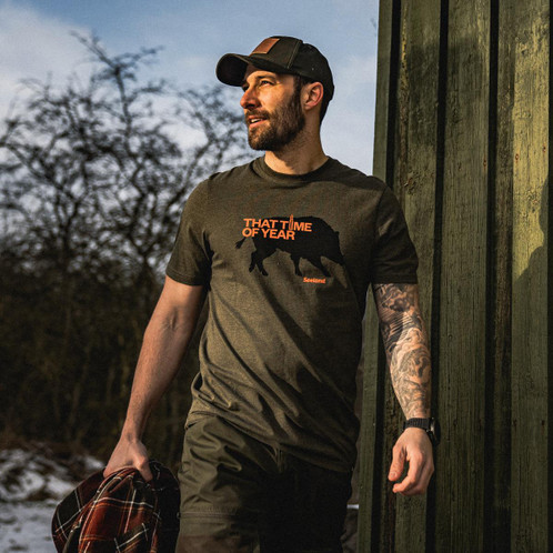 Pine Green Melange Seeland Mens That Time T-Shirt Lifestyle
