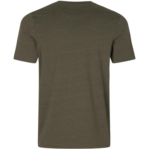 Pine Green Melange Seeland Mens That Time T-Shirt Back