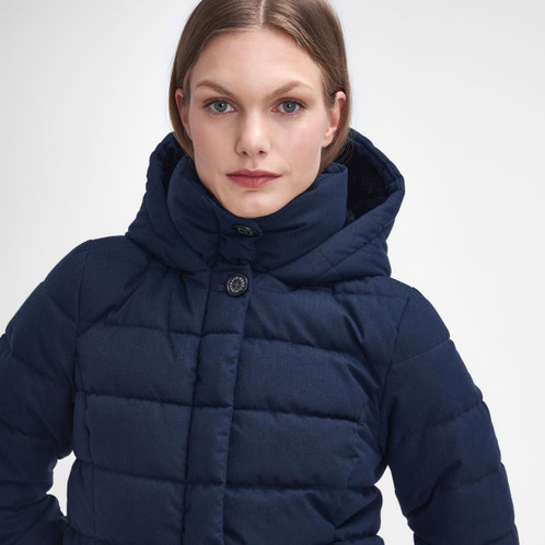 Navy Barbour Womens Camellia Puffer Jacket