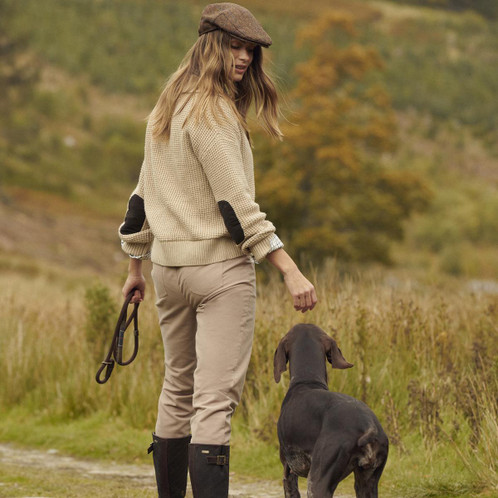 Oatmeal Multi Check Barbour Woodside Shirt Model Lifestyle
