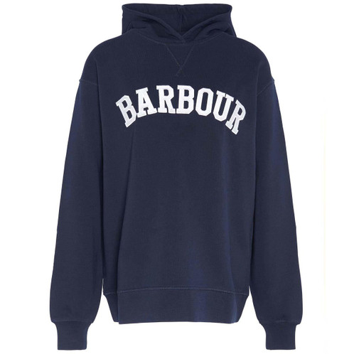 Navy/White Barbour Womens Northumberland Hoodie