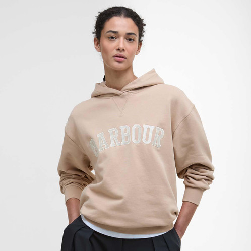 Pale Camel Barbour Womens Northumberland Hoodie Front