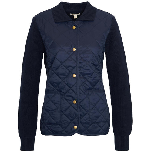 Navy Barbour Womens Moors Knitted Cardigan