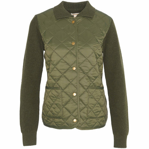 Olive Barbour Womens Moors Knitted Cardigan