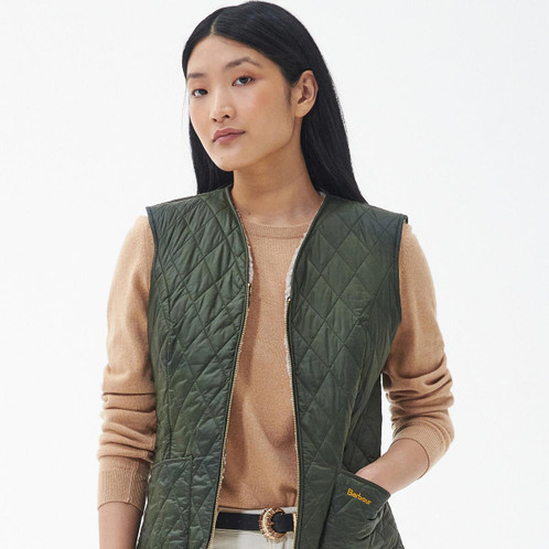 Olive/Natural Barbour Womens Markenfield Liner Model