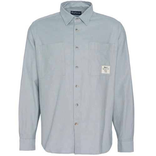 Mineral Blue Barbour Mens Angelo Relaxed Twill Shirt