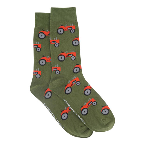 Green Albert and Maurice Mens Tractor Socks