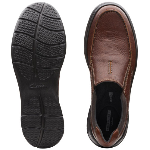 Tobacco Leather Clarks Mens Cotrell Free Shoe Sole