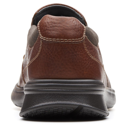 Tobacco Leather Clarks Mens Cotrell Free Shoe Back