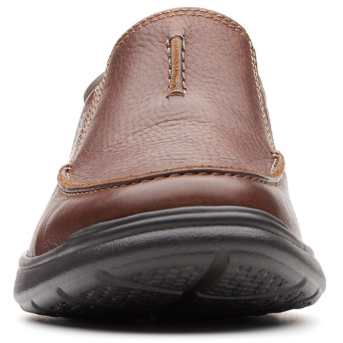 Tobacco Leather Clarks Mens Cotrell Free Shoe Front