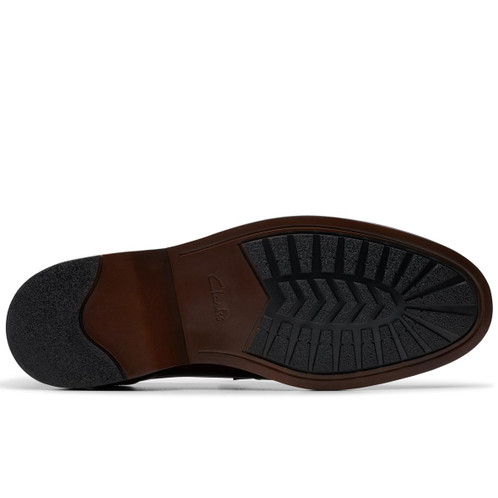 Mid Tan Leather Clarks Mens Aldwin Step Shoe Sole