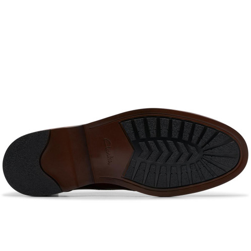 Mid Tan Leather Clarks Mens Aldwin Limit Brogue Shoe Sole