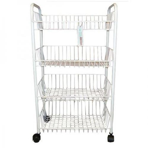 White Delfinware 4 Tier Mobile Trolley