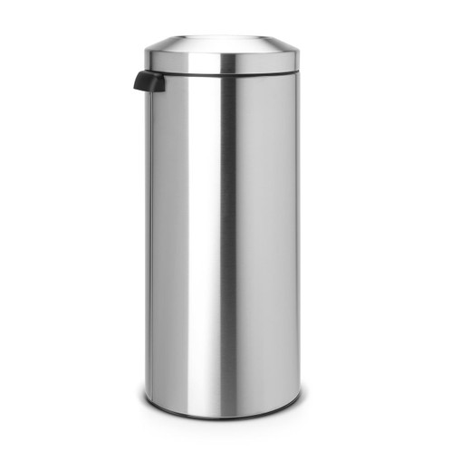 Matt Steel 30 Litre Brabantia Flame Guard Waste Paper Bin Side