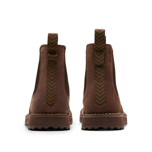 Clarks Mens Solsbury Easy Boot Dark Brown Leather