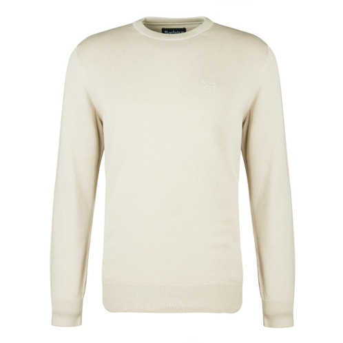 Mist Barbour Mens Pima Cotton Crew Neck Jumper