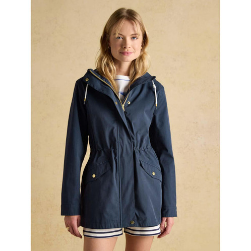 Navy Blue Joules Womens Portwell Waterproof On Model