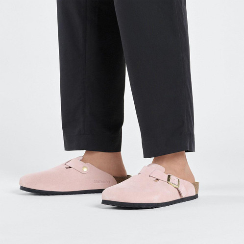 Birkenstock Boston Suede Leather Light Rose