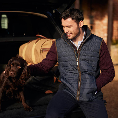 Petrol Blue Schoffel Mens Oakham Hybrid Gilet