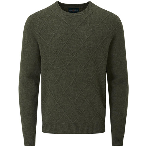 Thyme Alan Paine Mens Riddell Diamond Textured Jumper