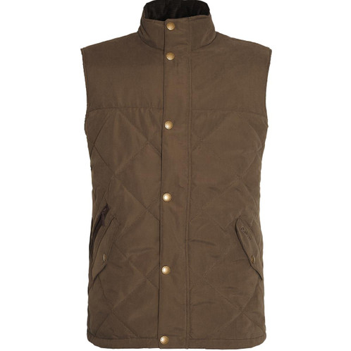 Dark Olive Barbour Mens Elter Quilted Gilet