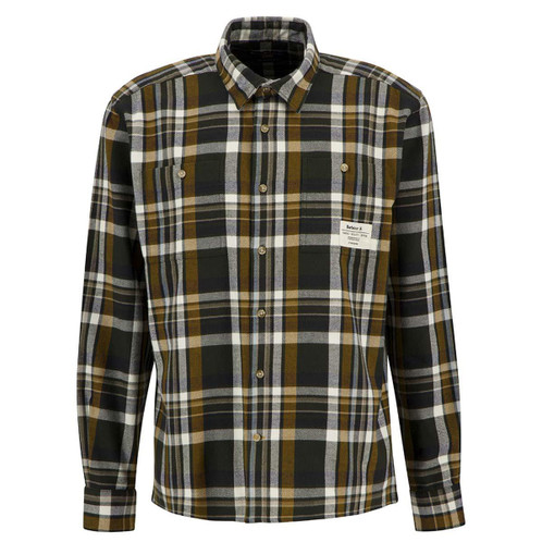 Olive Barbour Mens Hanley Relaxed Twill Shirt