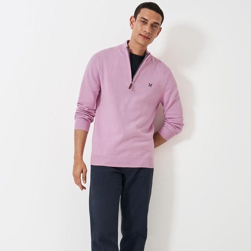 Crew Clothing Mens Organic Classic Half Zip Jumper