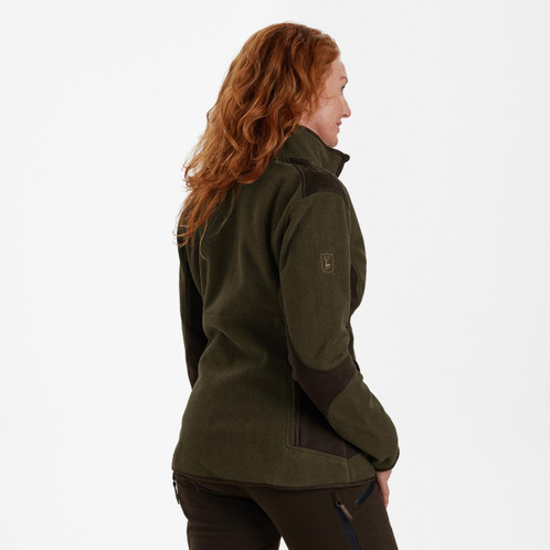 Graphite Green Deerhunter Womens Lady Pam Bonded Fleece Jacket On Model Back