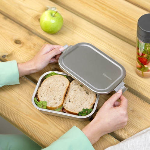 Medium Brabantia Make & Take Stainless Steel Lunch Box Lifestyle