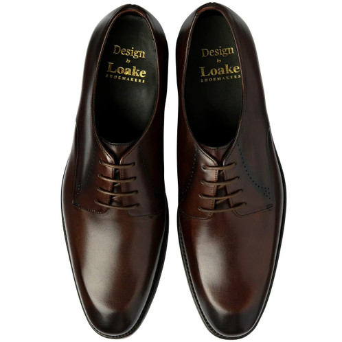 Dark Brown Calf Leather Loake Gosling Shoe Above Shot