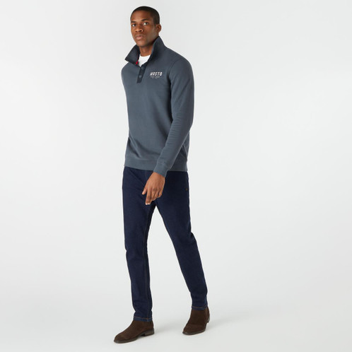 Musto Mens Marina Half Zip Snap Sweat 2.0