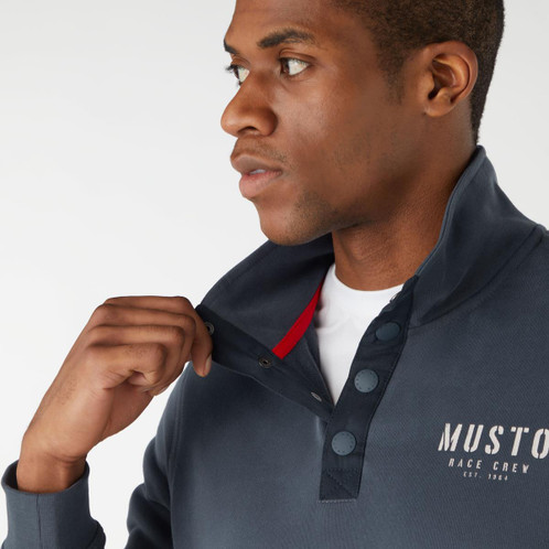 Musto Mens Marina Half Zip Snap Sweat 2.0