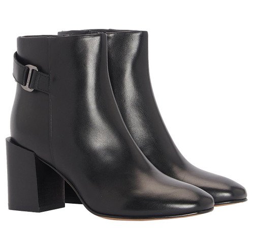 Black Barbour Womens Piper Block Heel Ankle Boot