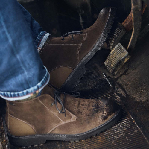 Oiled Brown Suede Barbour Mens Maxwell Chukka Boot Lifestyle