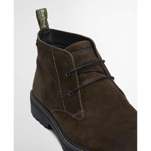 Oiled Brown Suede Barbour Mens Maxwell Chukka Boot Front