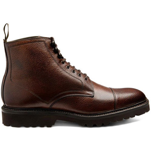 Dark Brown Grain Loake Mens Aquarius Boot Side Profile