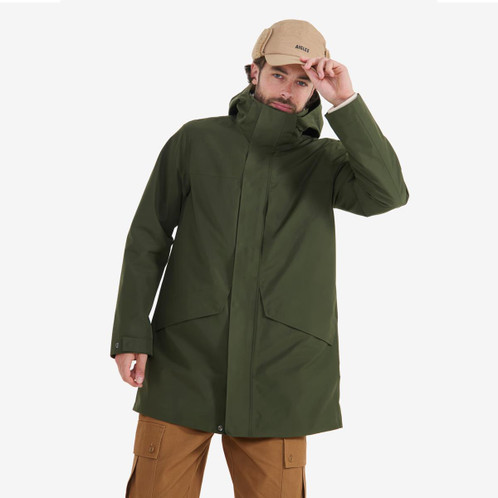 Avocat Aigle Mens Long Hooded Waterproof Parka Zipped