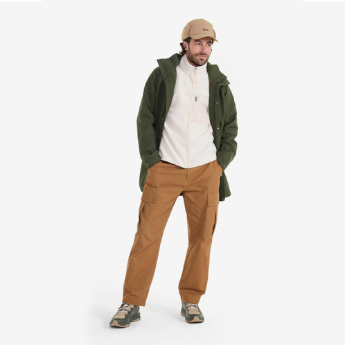 Avocat Aigle Mens Long Hooded Waterproof Parka On Model
