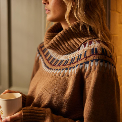 Schoffel Womens Filey Fairisle Roll Neck Jumper