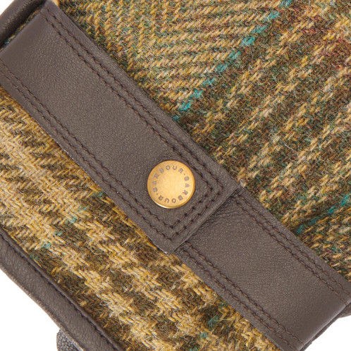 Green Mix Barbour Mens Deveron Tweed Glove Strap