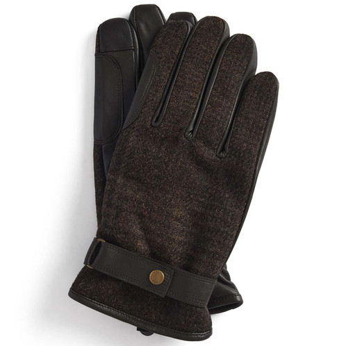 Coffee Barbour Mens Deveron Tweed Glove