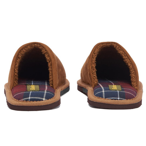 Brown Barbour Mens Everitt Mule Slipper Back